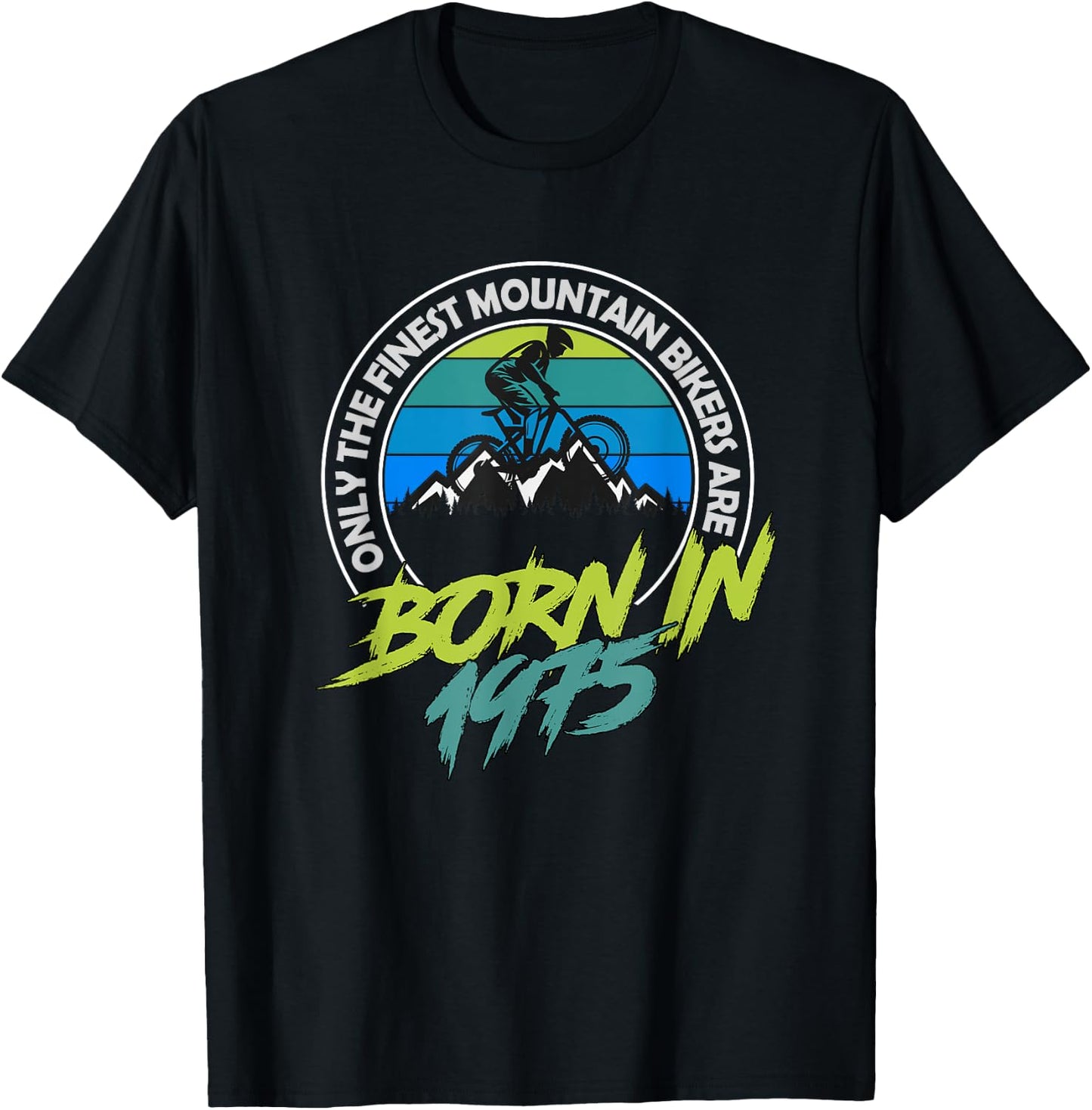 50 Year Old MTB Born in 1974 50th Birthday Mountain Biker T-Shirt - T-Shirt | Black