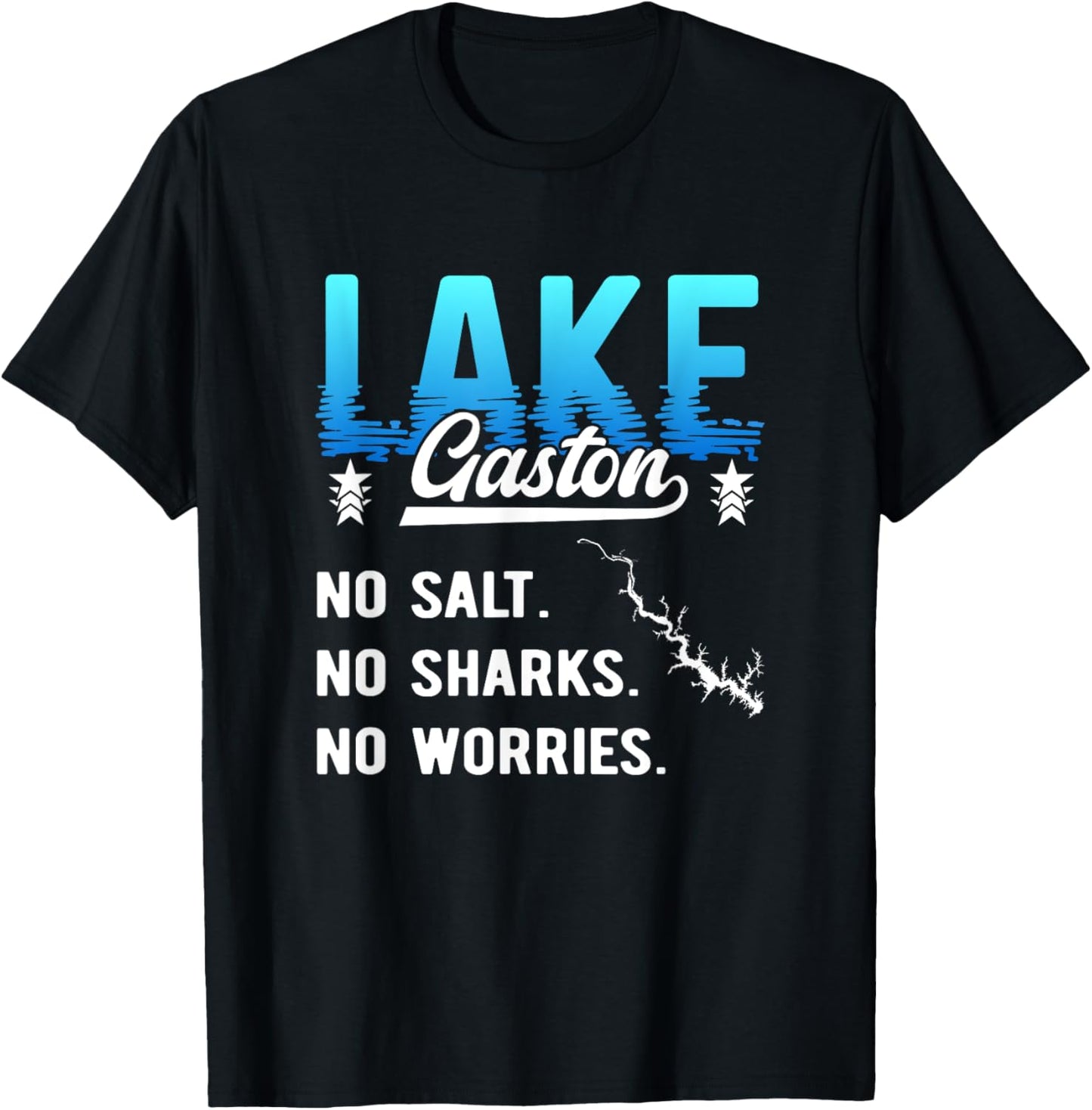 Lake Gaston Vacations Roanoke River North Carolina Virginia T-Shirt - T-Shirt | Black