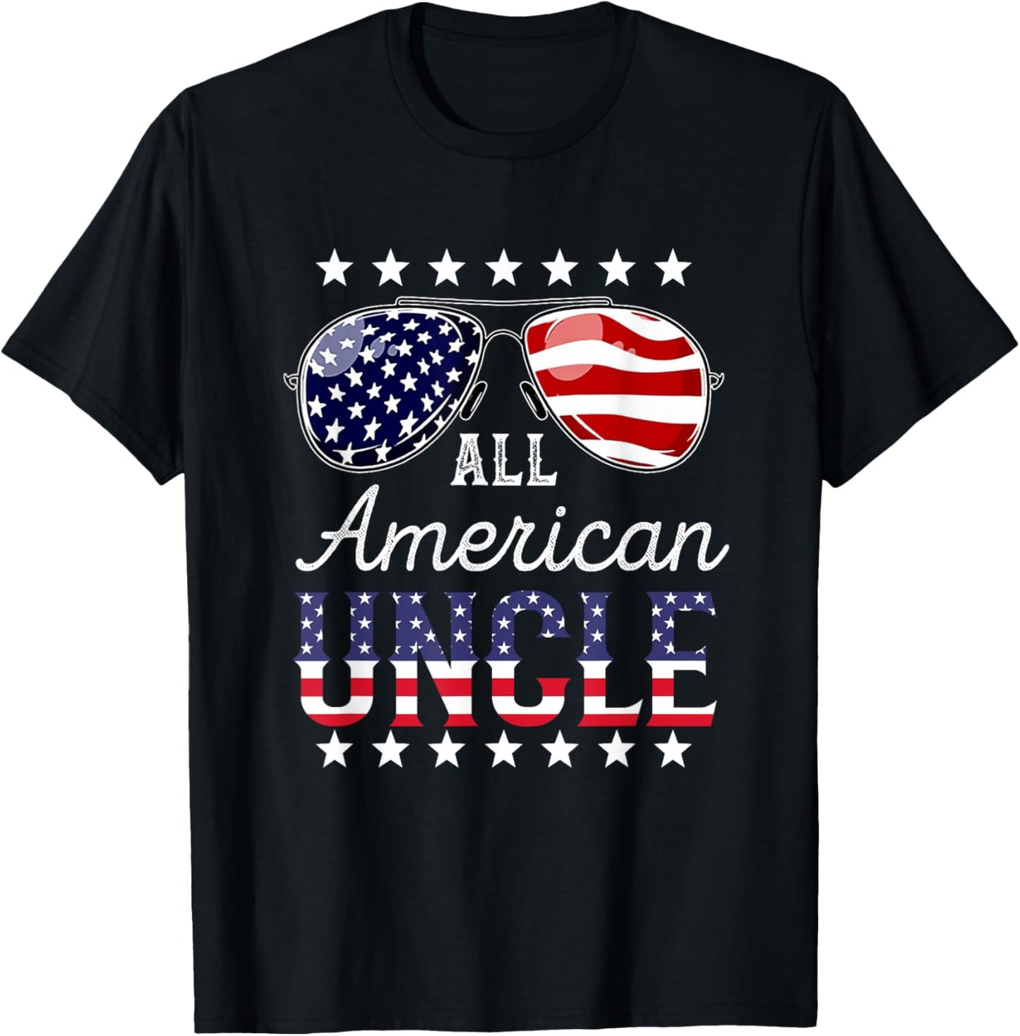 All American Uncle 4th of July Sunglasses Family T-Shirt - T-Shirt | Black