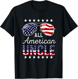 All American Uncle 4th of July Sunglasses Family T-Shirt - T-Shirt | Black