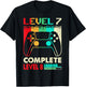 Level 7 Complete Level 8 Loading 7 Years Wedding Anniversary T-Shirt - T-Shirt | Black