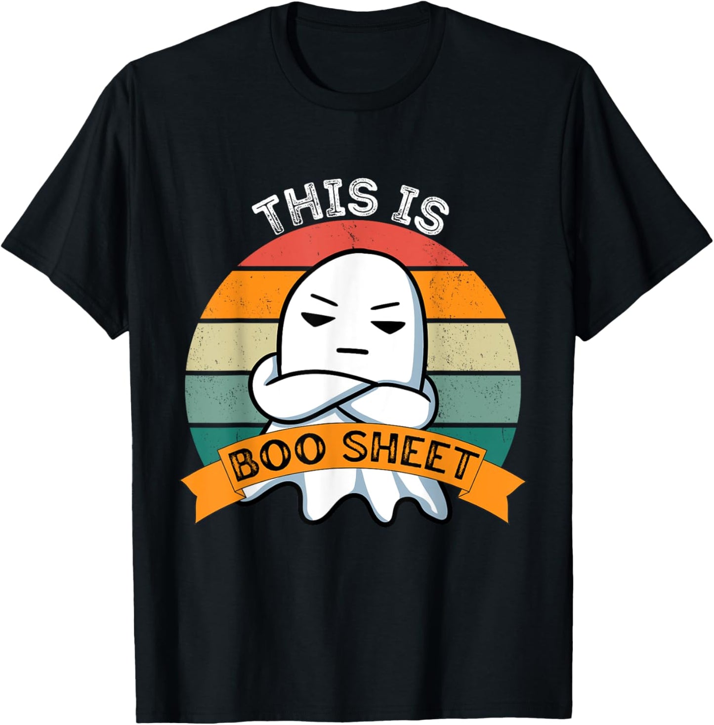 This is Boo Sheet | Funny Halloween Ghost with Bad Attitude T-Shirt - T-Shirt | Black