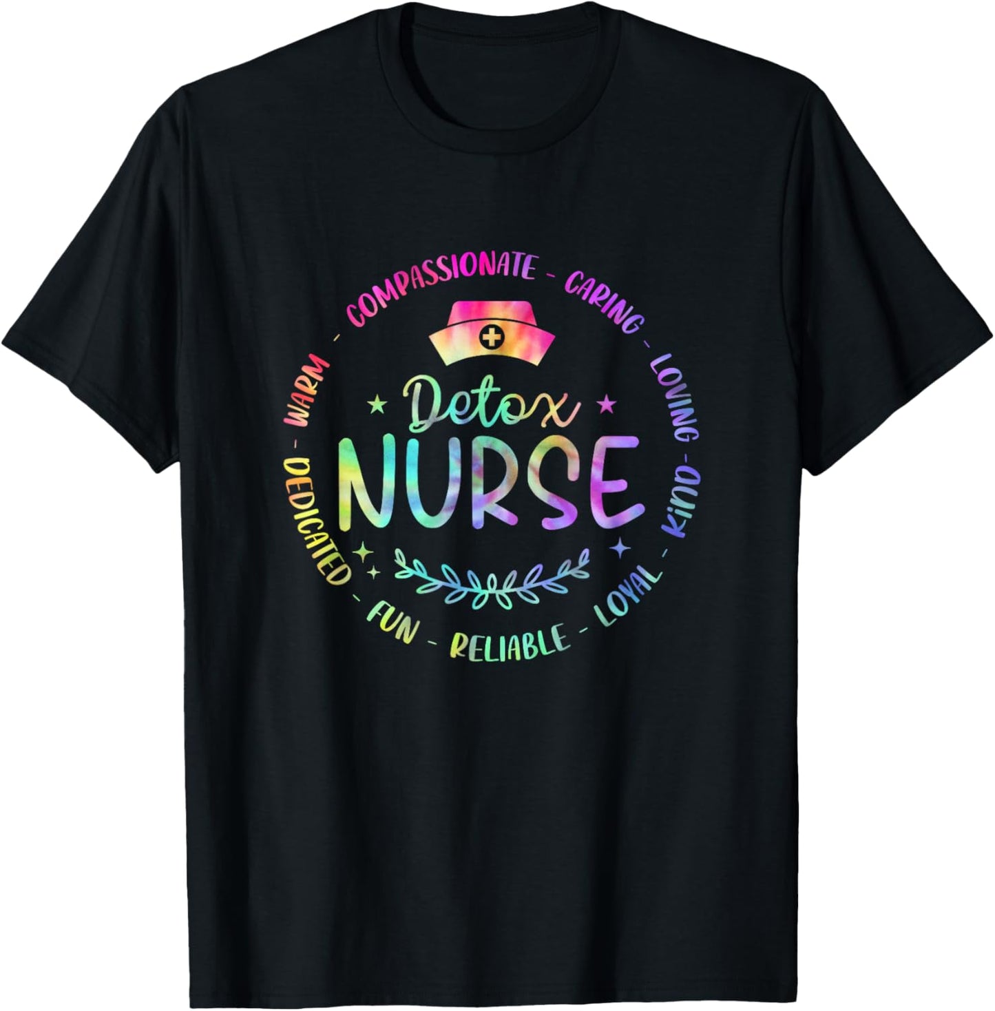 Funny Detox Nurse Nursing Tie Dye Design Men T-Shirt - T-Shirt | Black