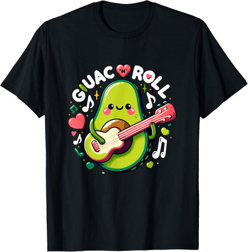 Guac N Roll - Funny Avocado Guitarist for Music and Guac