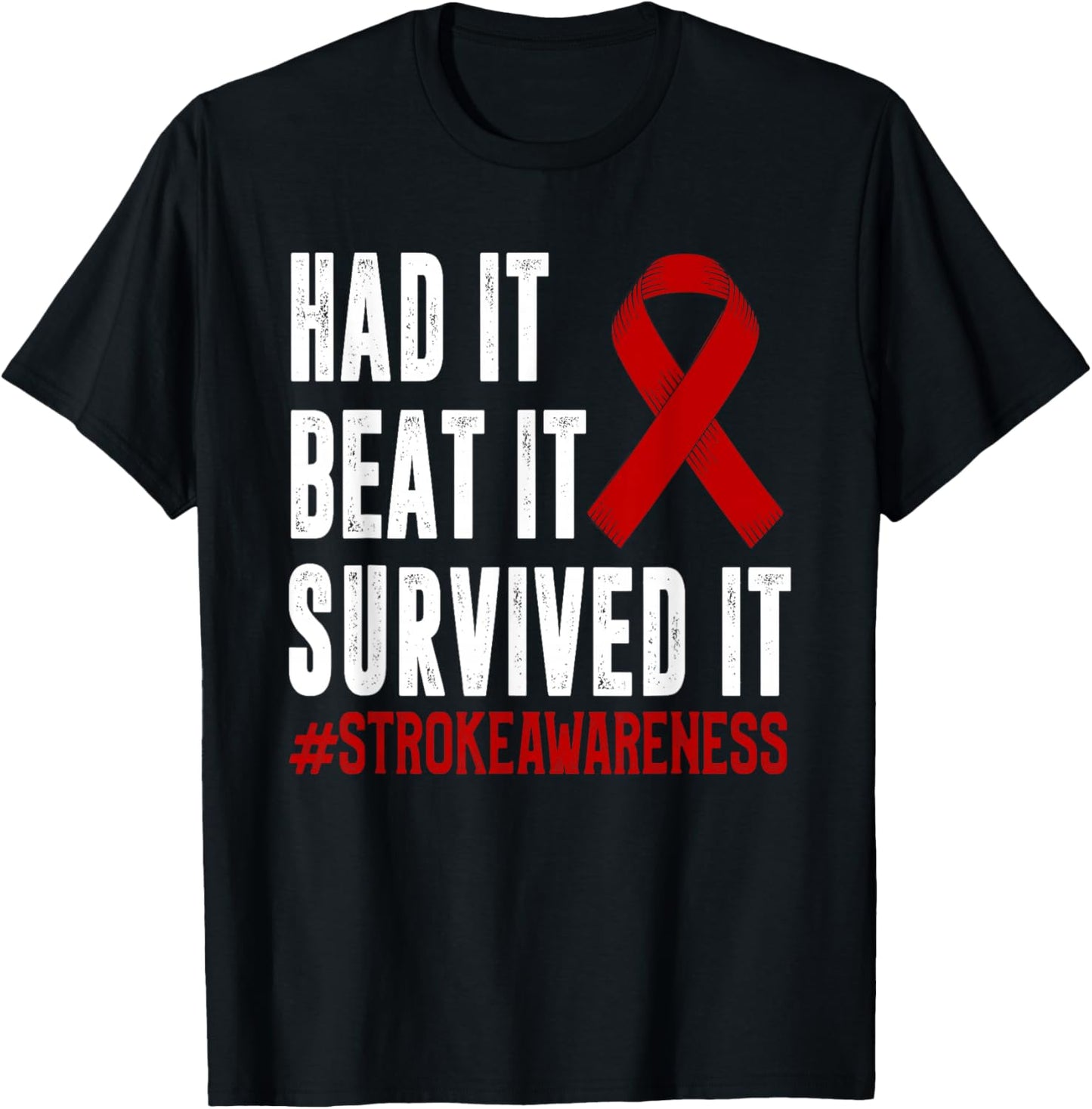 Stroke Awareness Funny Stroke Survivor T-Shirt - T-Shirt | Black