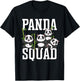 Cute Panda Family Graphic Panda Squad T-Shirt - T-Shirt | Black