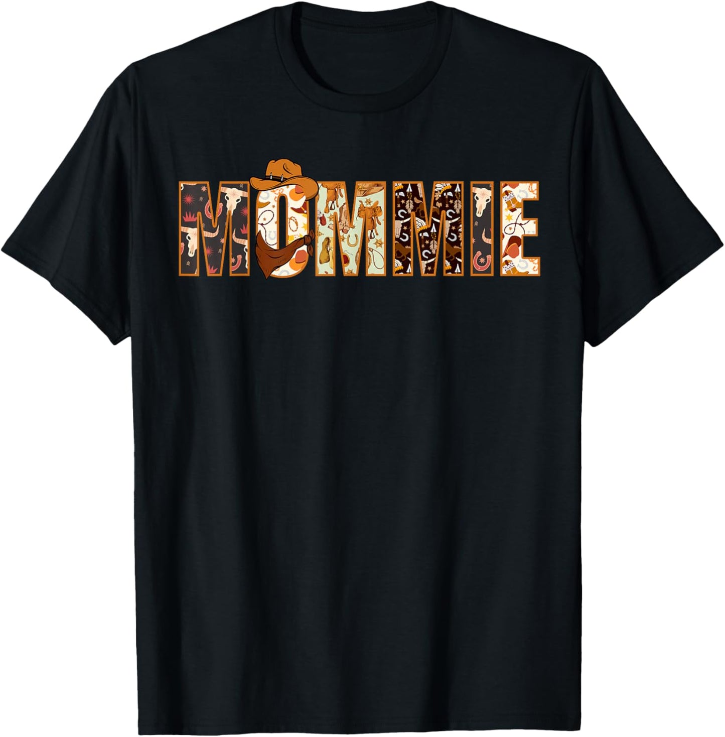 Mommie Western Rodeo Family Matching Birthday T-Shirt - T-Shirt | Black
