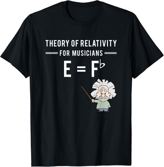 Theory Of Relativity For Musicians Classical Music Gift T-Shirt - T-Shirt | Black