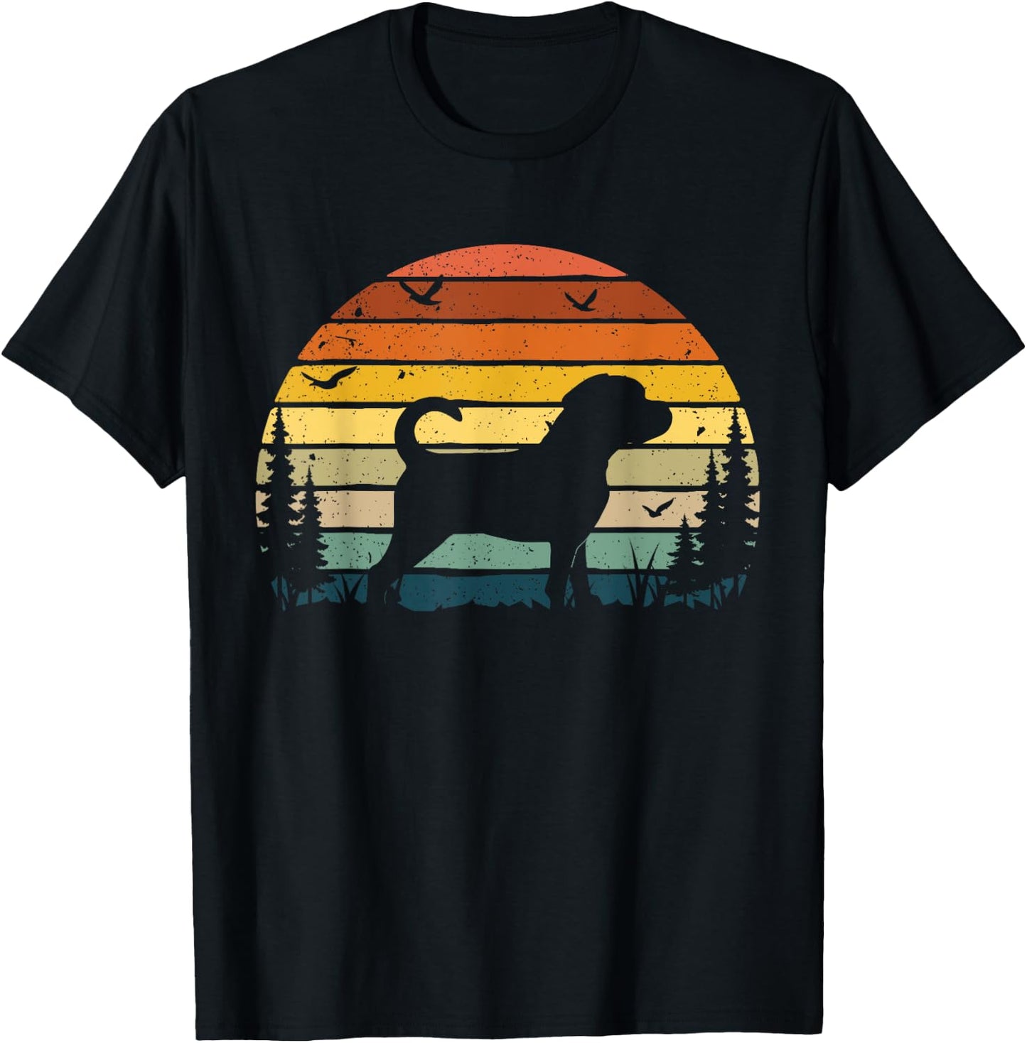 Puggle Vintage Retro Dog Pet Lover Gift Men Women Girls Kids T-Shirt - T-Shirt | Black