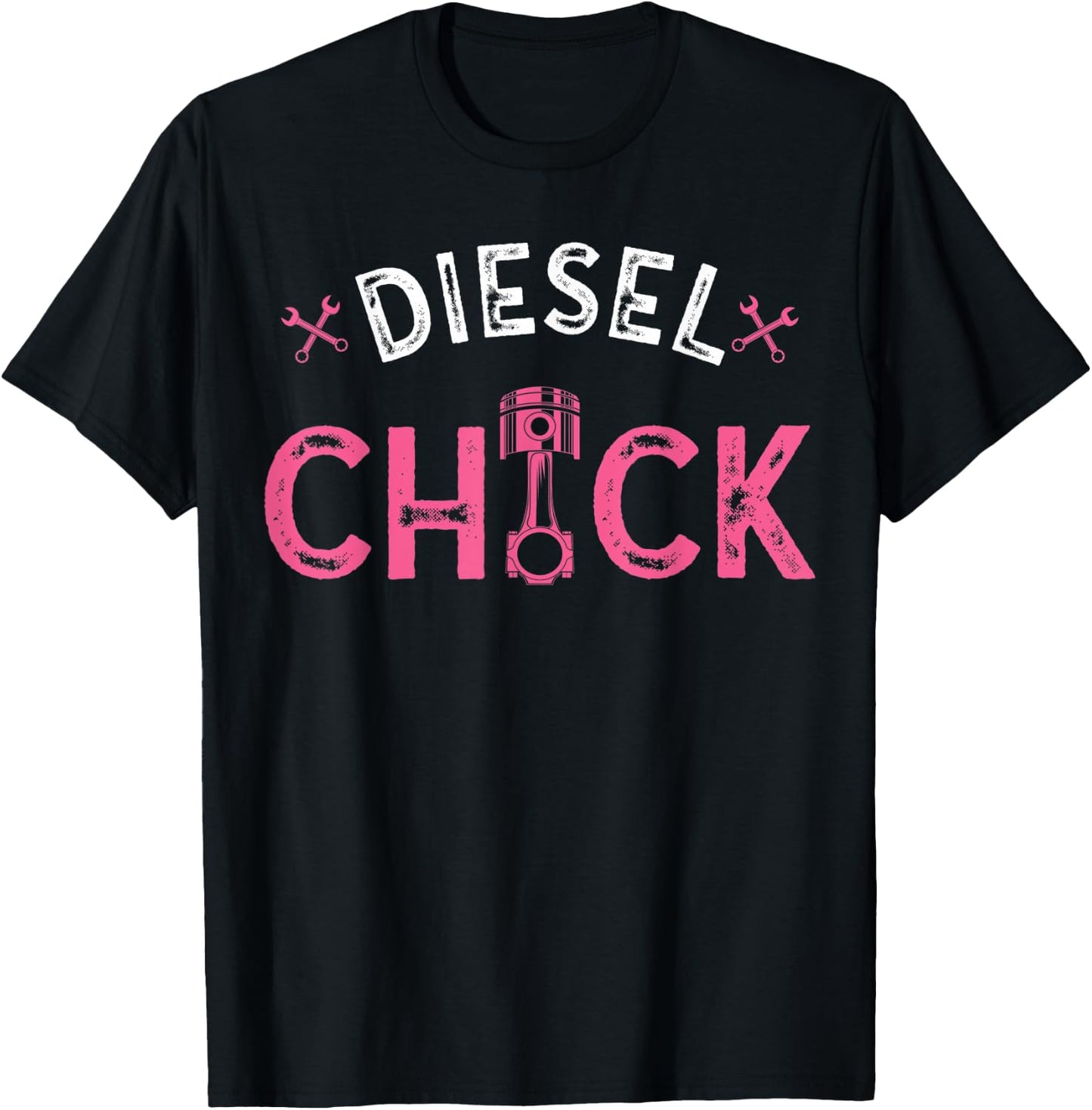 Diesel Chick Funny Truck Mechanic Women's T-Shirt - T-Shirt | Black