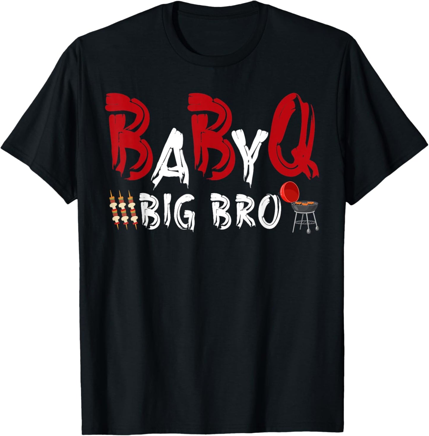 Big bro Baby BBQ Shower Themed Family Matching Barbecue T-Shirt - T-Shirt | Black