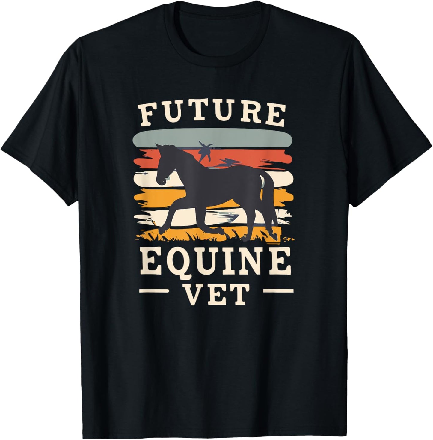 Future Equine Veterinarian Aspiring Vet Student T-Shirt - T-Shirt | Black