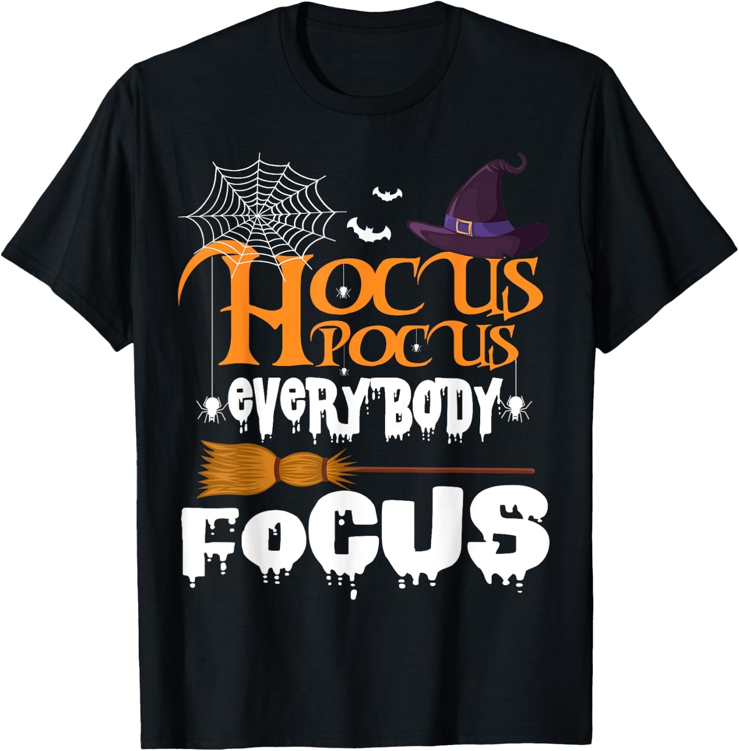 Hocus Pocus Everybody Focus shirt - Funny Halloween T-Shirt - T-Shirt | Black