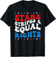 Stars Stripes And Equal Rights Women's Rights 4th Of July T-Shirt - T-Shirt | Black