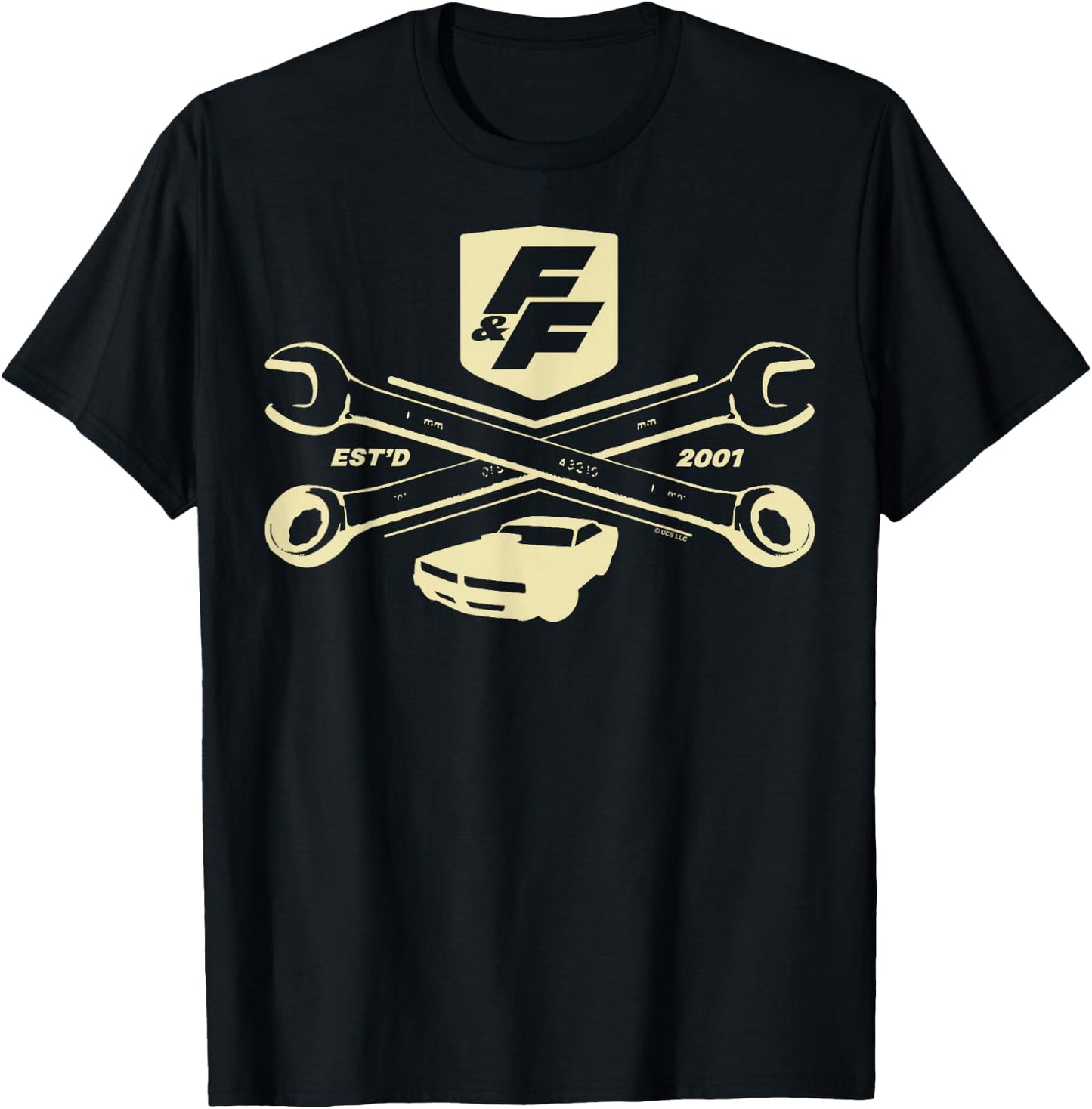 Fast & Furious EST'D 2001 Crossed Wrench Logo T-Shirt - T-Shirt | Black