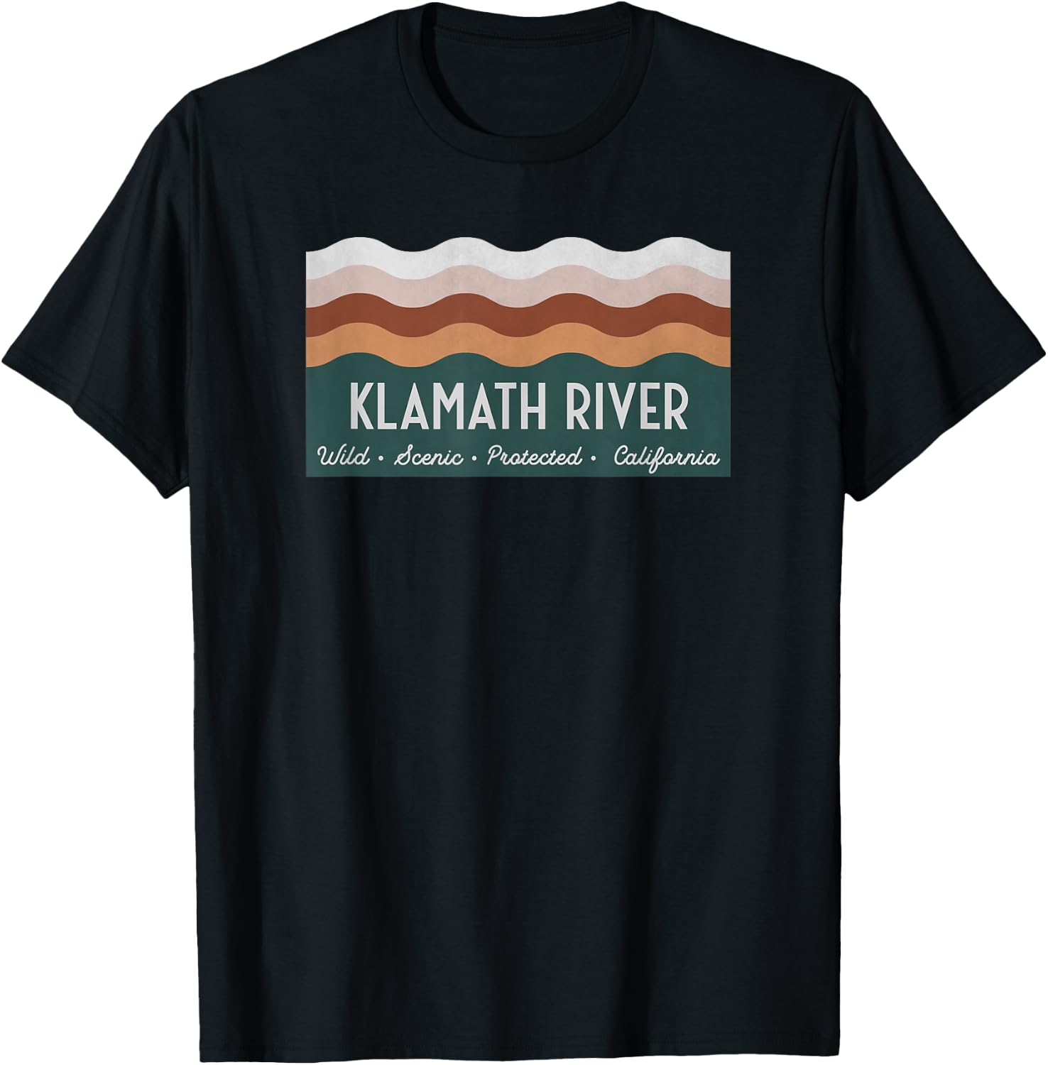 Wild Scenic Protected California - Klamath River T-Shirt - T-Shirt | Black