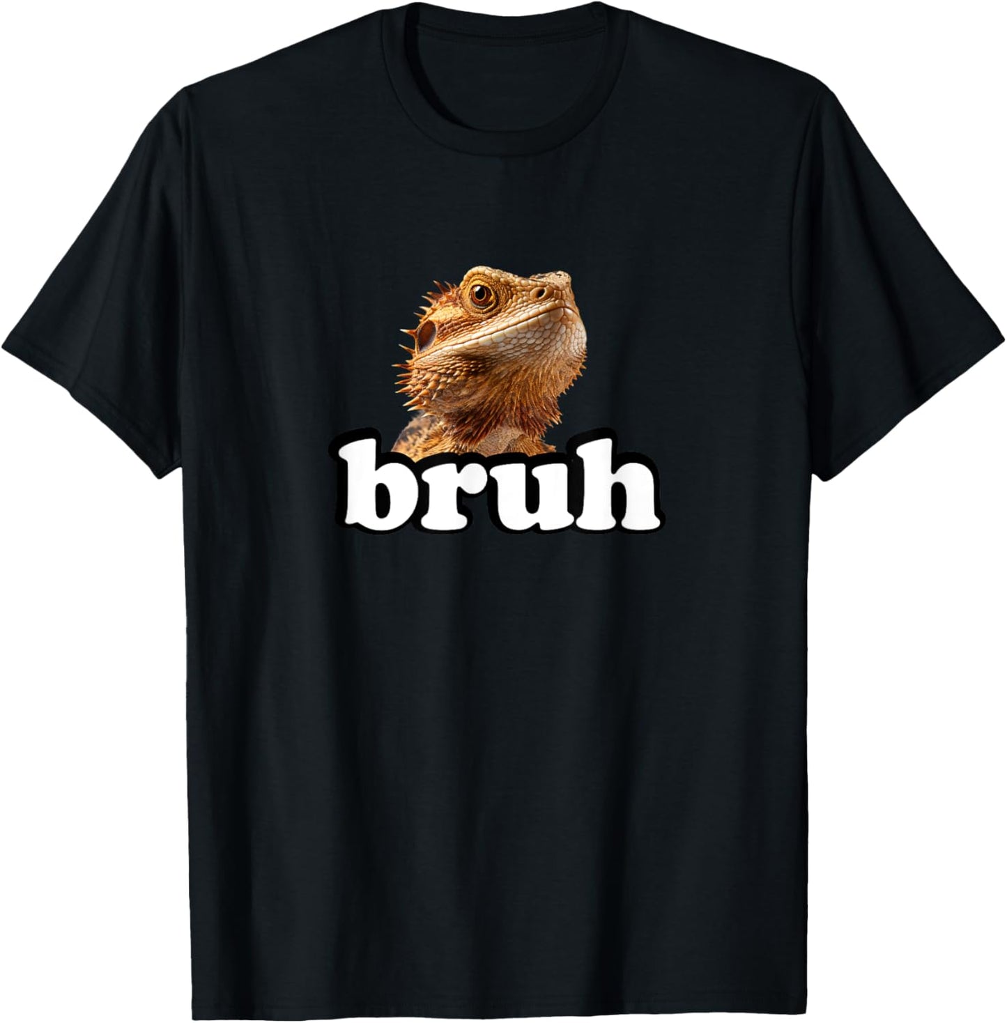 Tiny Dinosaur Bruh Bearded Dragon Lover T-Shirt - T-Shirt | Black