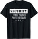 Security Little Sister Protection Squad Big Brother Siblings T-Shirt - T-Shirt | Black