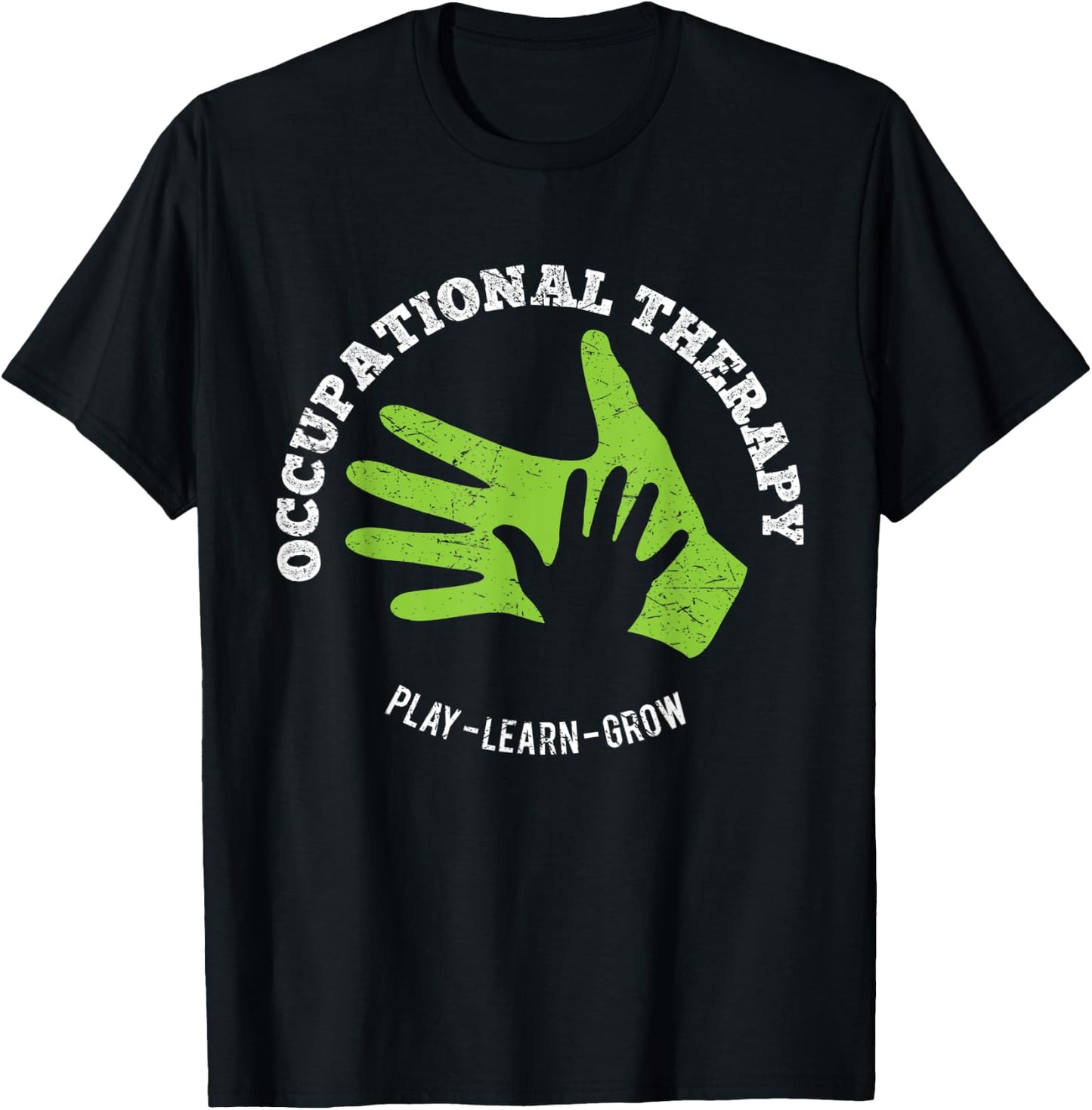 Meaningful OT Occupational Therapy Therapist Hands T-Shirt - T-Shirt | Black