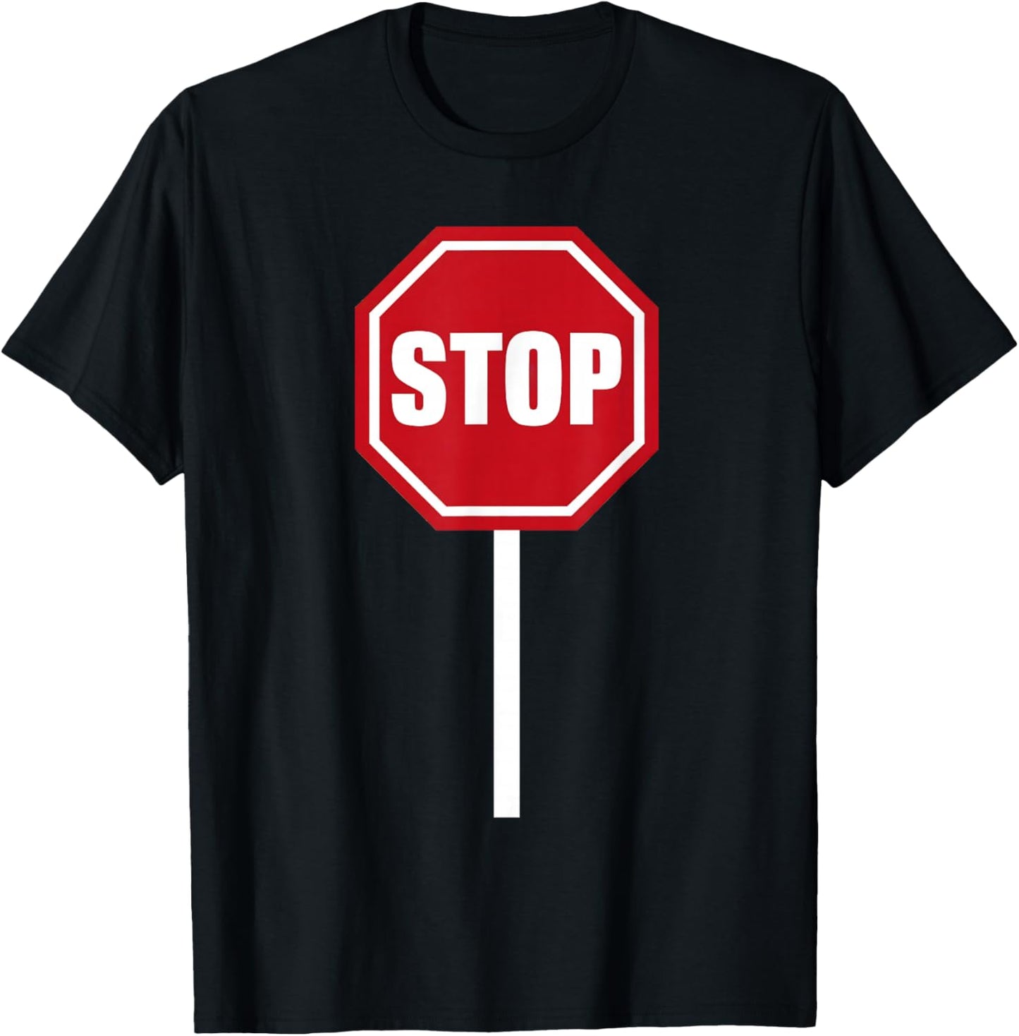 Stop Sign Costume Cosplay Halloween Kids Birthday T-Shirt - T-Shirt | Black