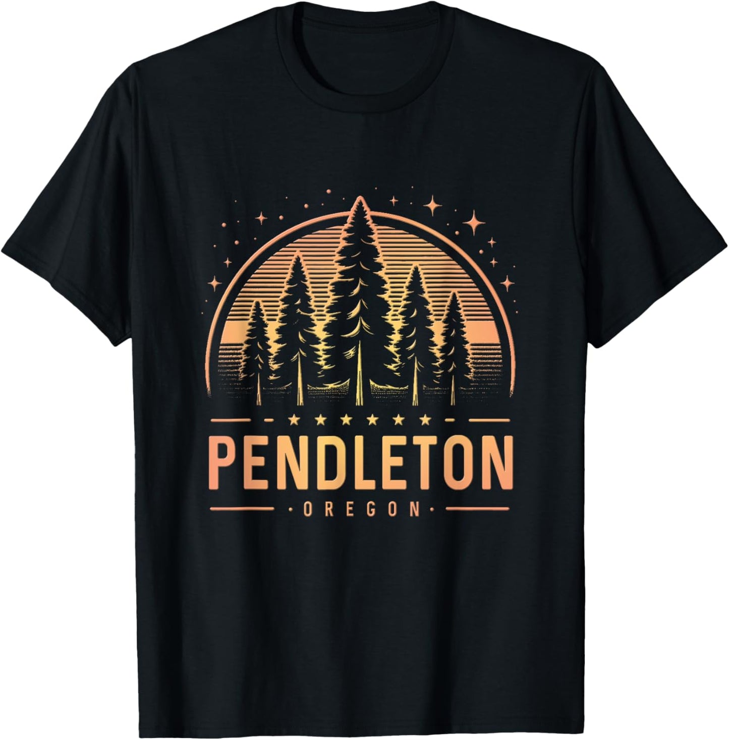 Pendleton | Pendleton Oregon | Pendleton OR Trekking T-Shirt - T-Shirt | Black