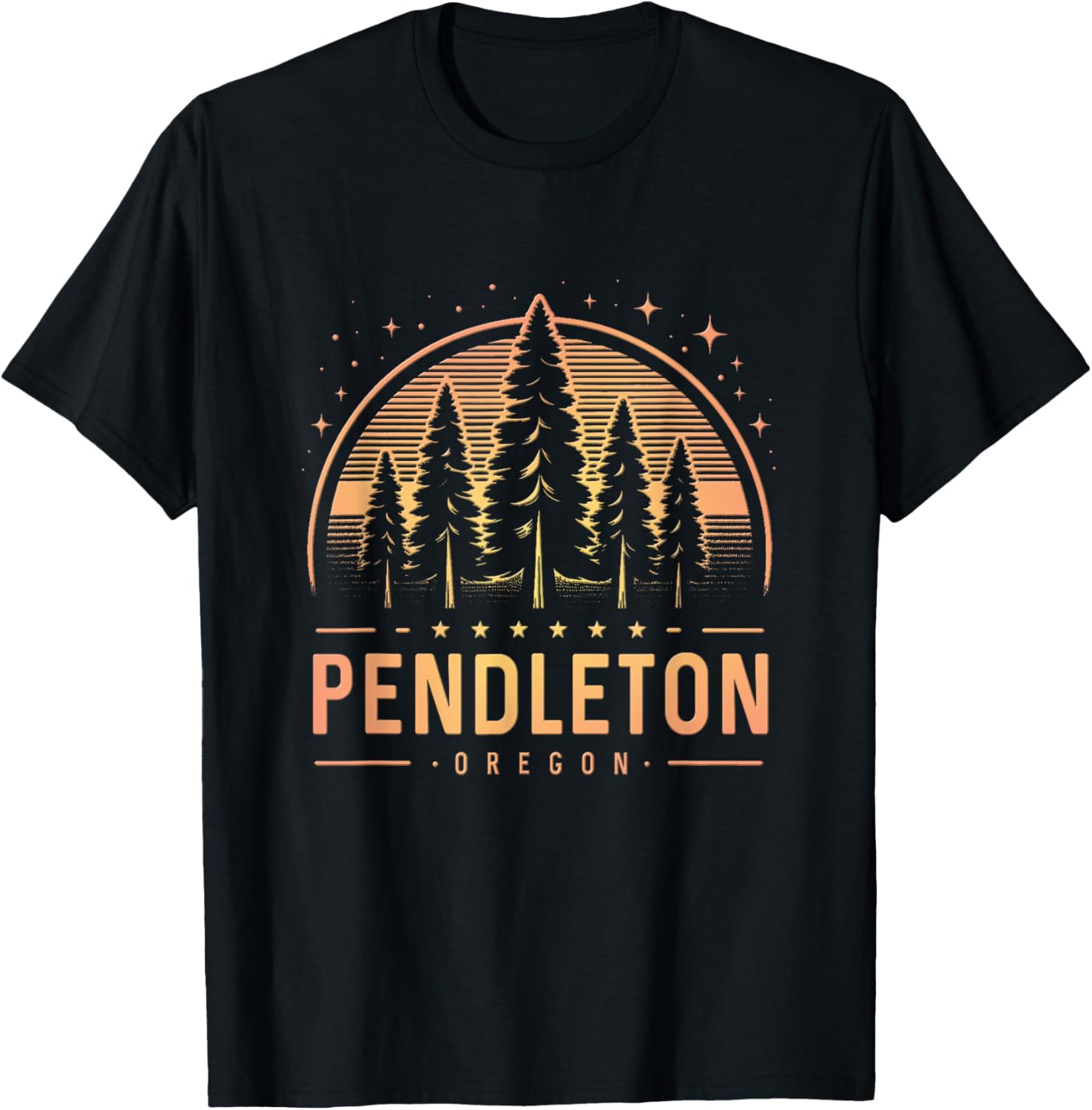 Pendleton | Pendleton Oregon | Pendleton OR Trekking T-Shirt - T-Shirt | Black
