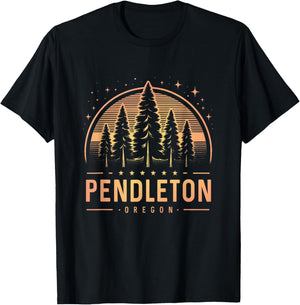 Pendleton | Pendleton Oregon | Pendleton OR Trekking T-Shirt - T-Shirt | Black