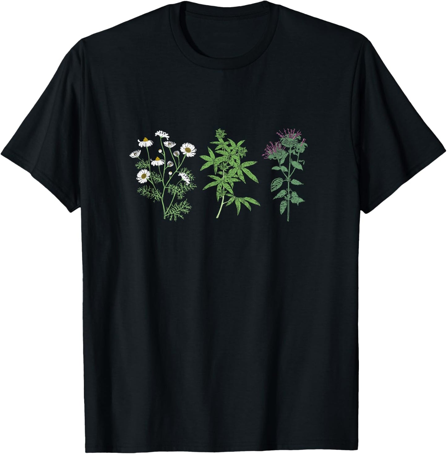 Vintage Botanical Beautiful Flower Lover Pun Gardener T-Shirt - T-Shirt | Black