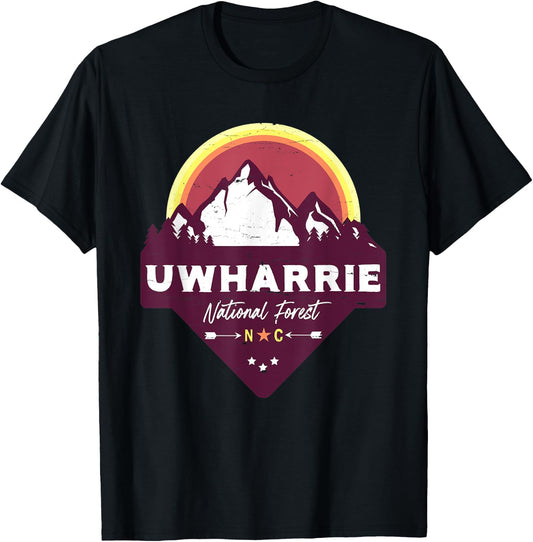 Uwharrie National Forest North Carolina Morrow Mountain T-Shirt - T-Shirt | Black
