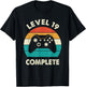 Level 19 Complete 19th Wedding Anniversary Her Funny T-Shirt - T-Shirt | Black
