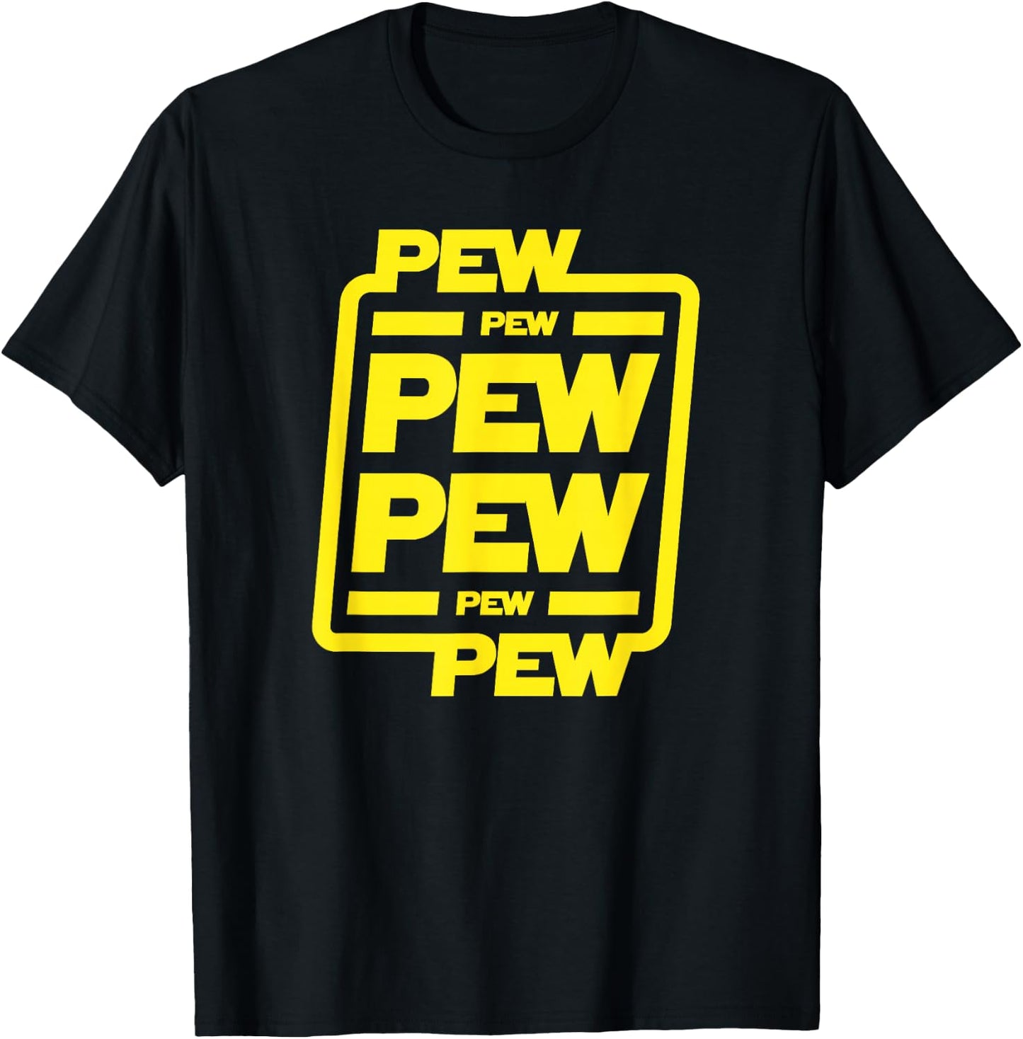 Pew pew pew | Funny nerdy science fiction T-Shirt - T-Shirt | Black