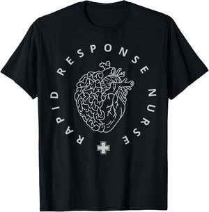 Rapid Response Nurse Critical Care Nurse RRT Nurse Nursing T-Shirt - T-Shirt | Black