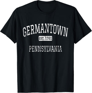 Germantown Pennsylvania Philadelphia PA Vintage T-Shirt - T-Shirt | Black