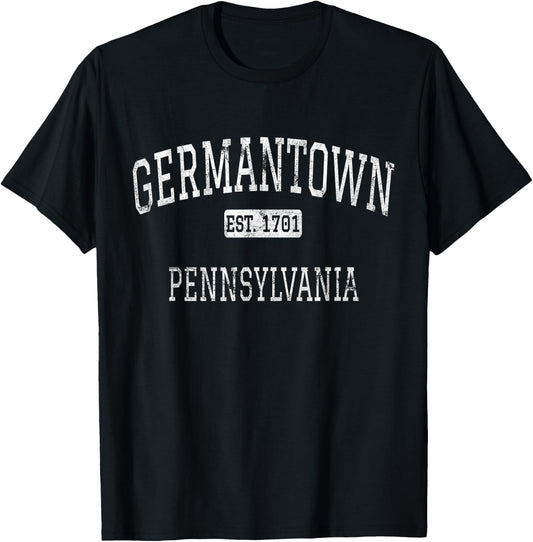 Germantown Pennsylvania Philadelphia PA Vintage T-Shirt - T-Shirt | Black