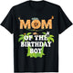 Mom Of The Birthday Boy Zoo Theme Animal Party T-Shirt - T-Shirt | Black