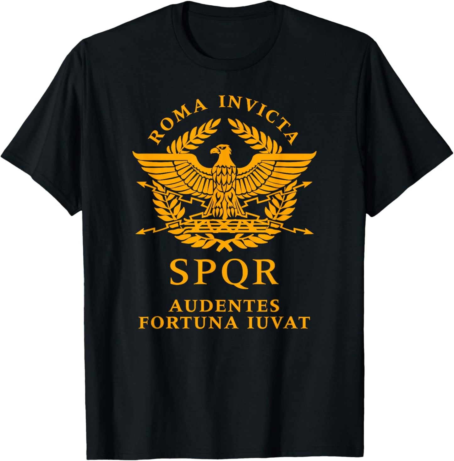 SPQR Audentes Fortuna Iuvat T-Shirt - T-Shirt | Black