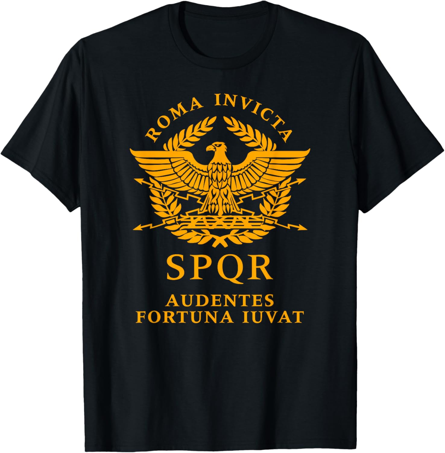 SPQR Audentes Fortuna Iuvat T-Shirt - T-Shirt | Black
