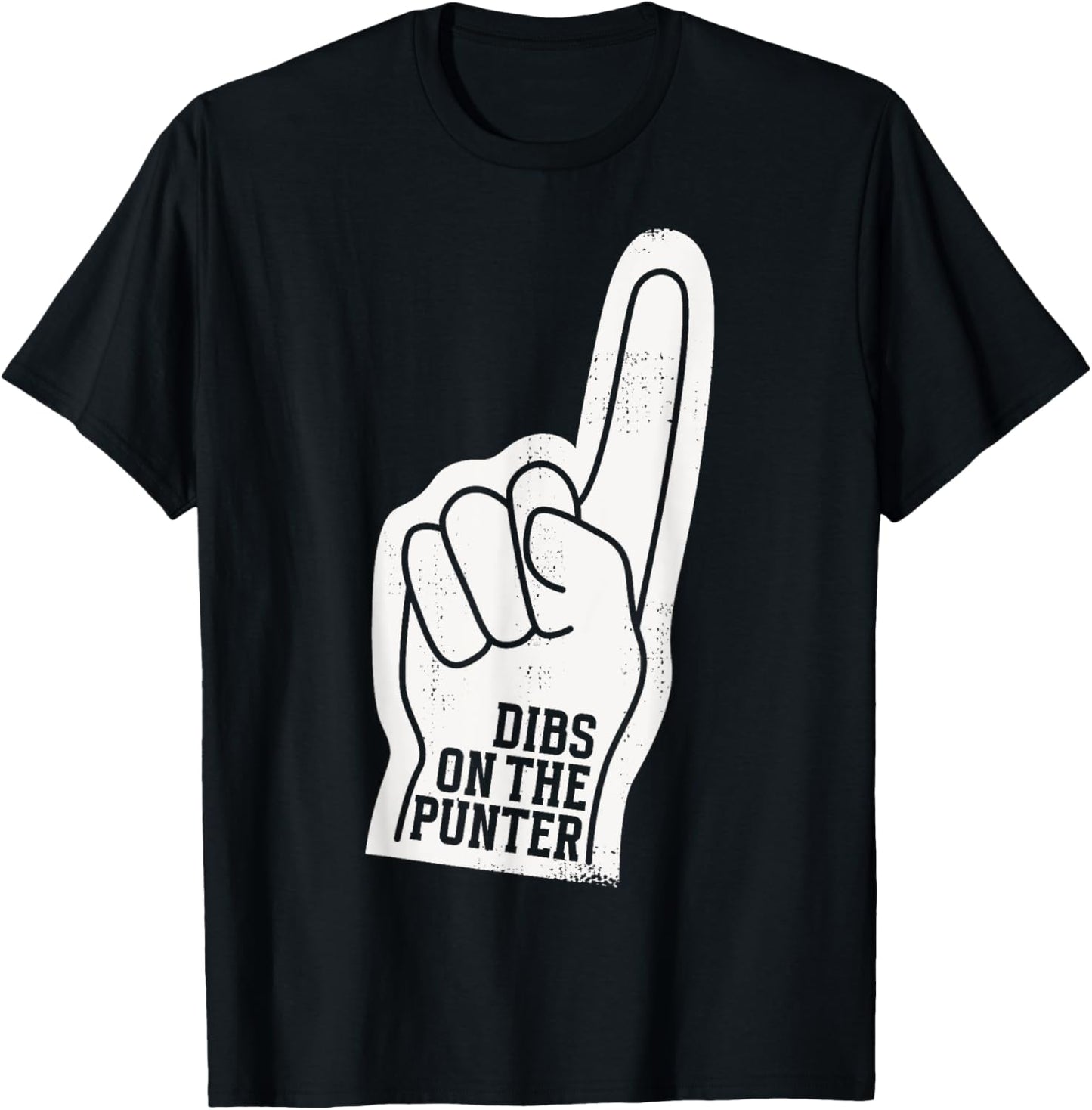 Dibs On The Punter Funny Football Wife Girlfriend Love T-Shirt - T-Shirt | Black