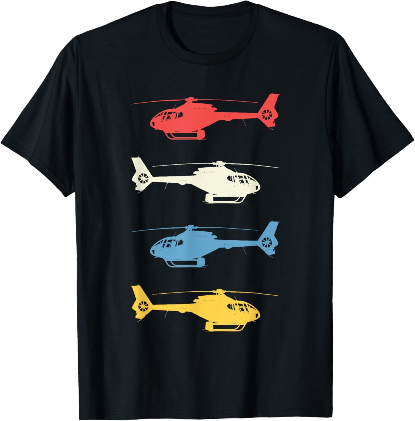 Helicopter Pilot Vintage Aviation Flying Helicopters Pilots T-Shirt - T-Shirt | Black