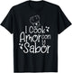 I Cook Con Amor y Sabor Hispanic Bilingual Spanish Chef Gift T-Shirt - T-Shirt | Black