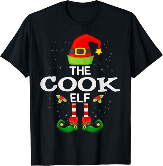 The Cook Elf Christmas Family Matching Pajama T-Shirt - T-Shirt | Black