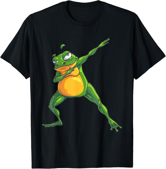 Cool Dabbing Frog | Funny Hip-hop Tadpole Dancing Lover Gift T-Shirt - T-Shirt | Black