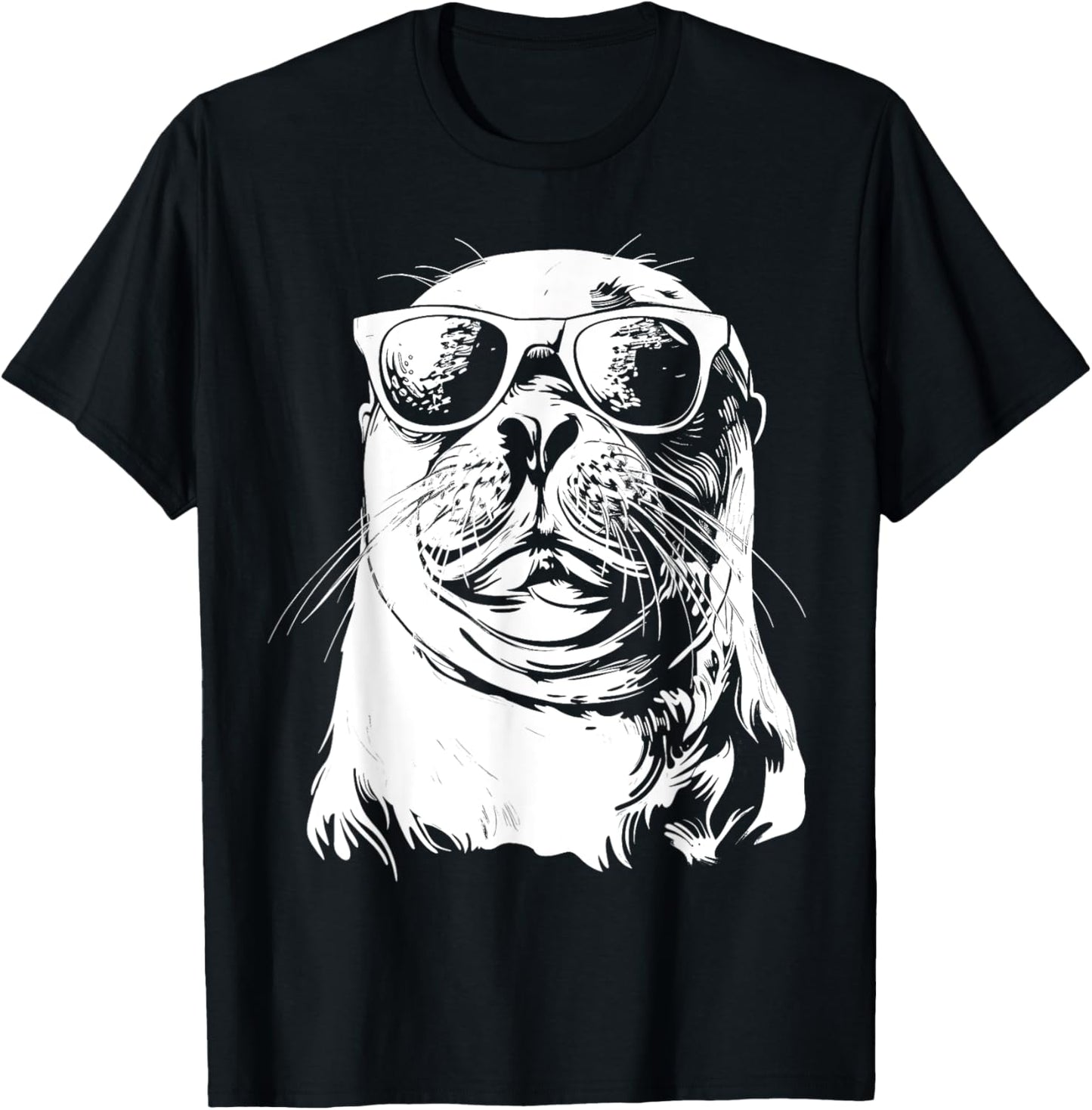 Seal Sunglasses Sea Lion Zookeeper Animal Funny T-Shirt - T-Shirt | Black