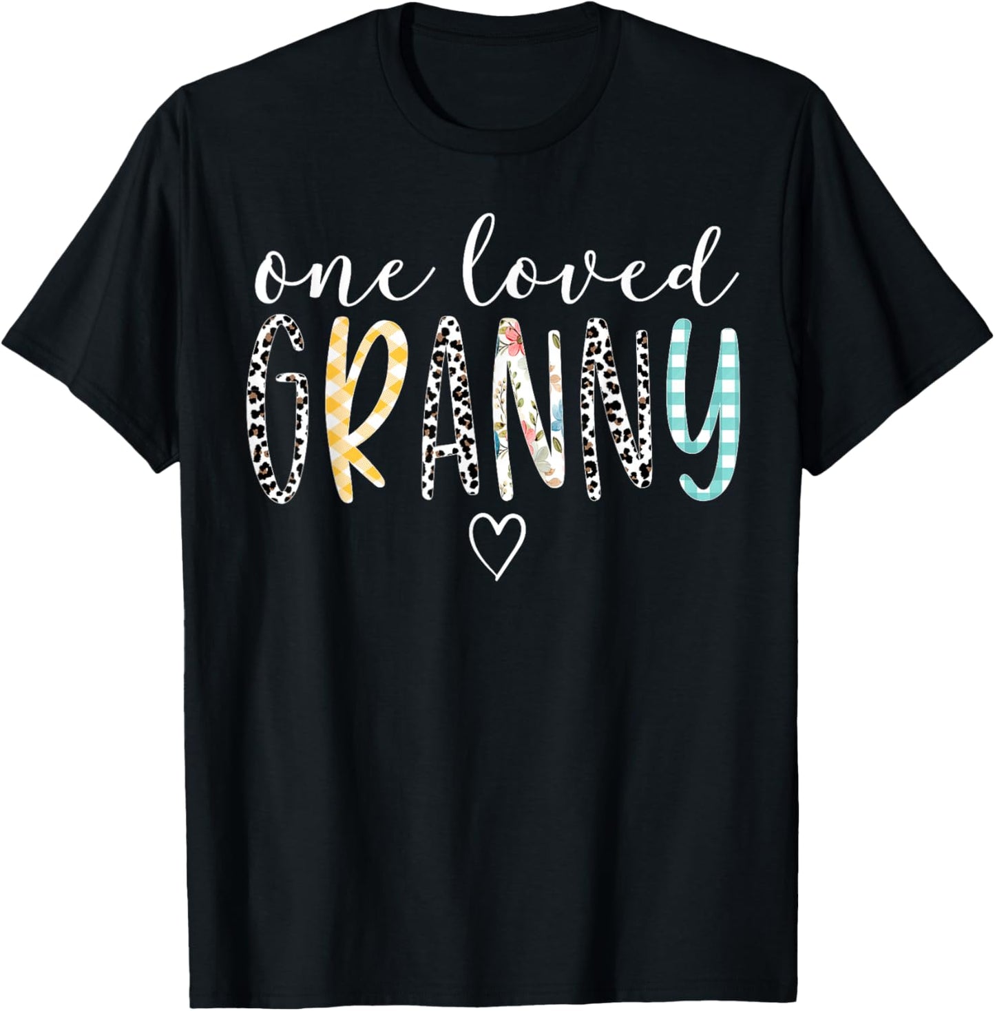 Granny Gifts Women One Loved Granny Mother's Day T-Shirt - T-Shirt | Black