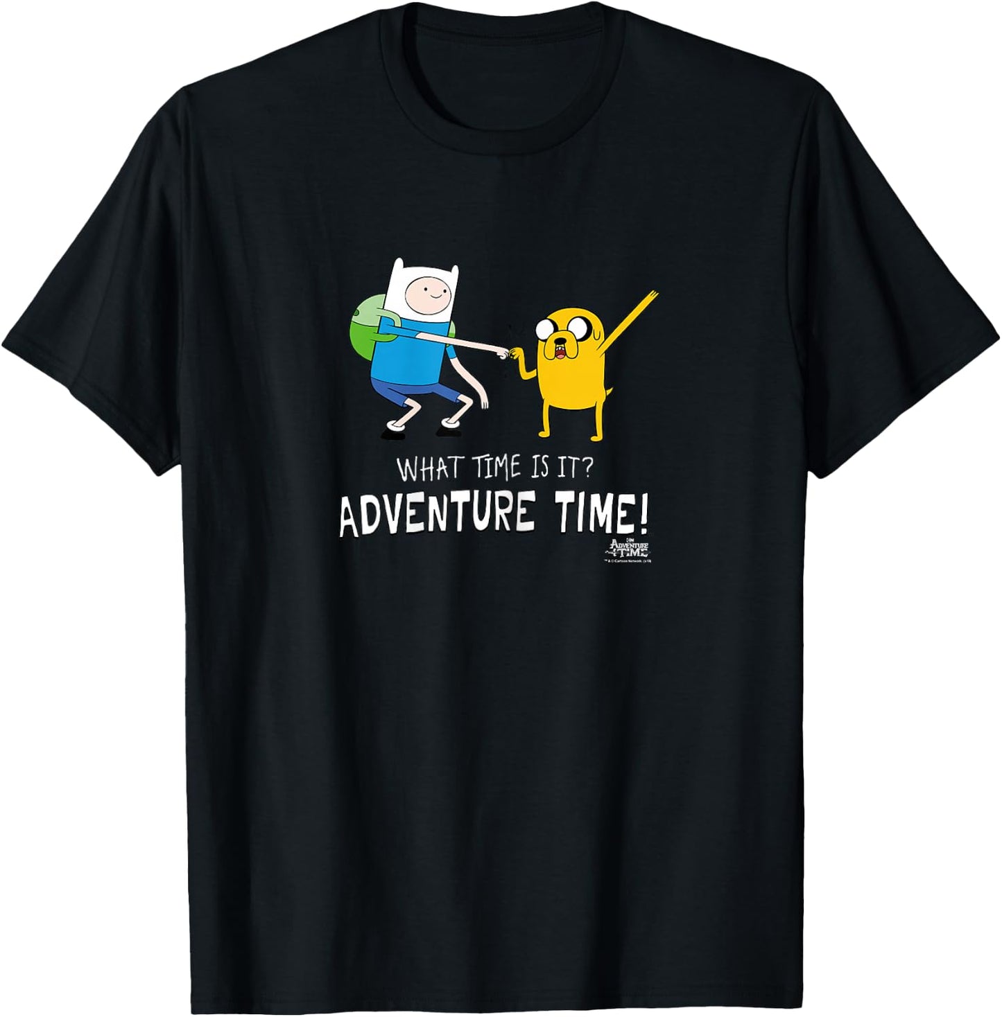 Adventure Time Finn and Jake Fist Bump T-Shirt - T-Shirt | Black
