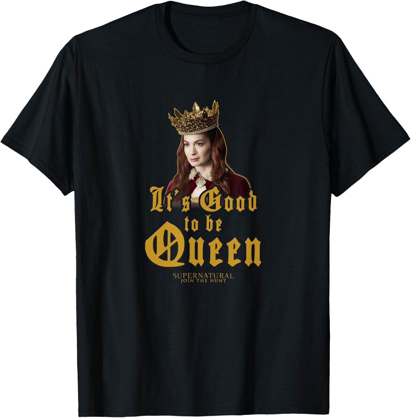 Supernatural : Charlie It's Good To Be Queen - Women's Small Black Short Sleeve Cotton Polyester Modern Classic T-Shirt - T-Shirt | Black