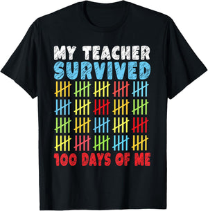 100 Days of School Kids 100th Day of School Costume Outfits T-Shirt - T-Shirt | Black