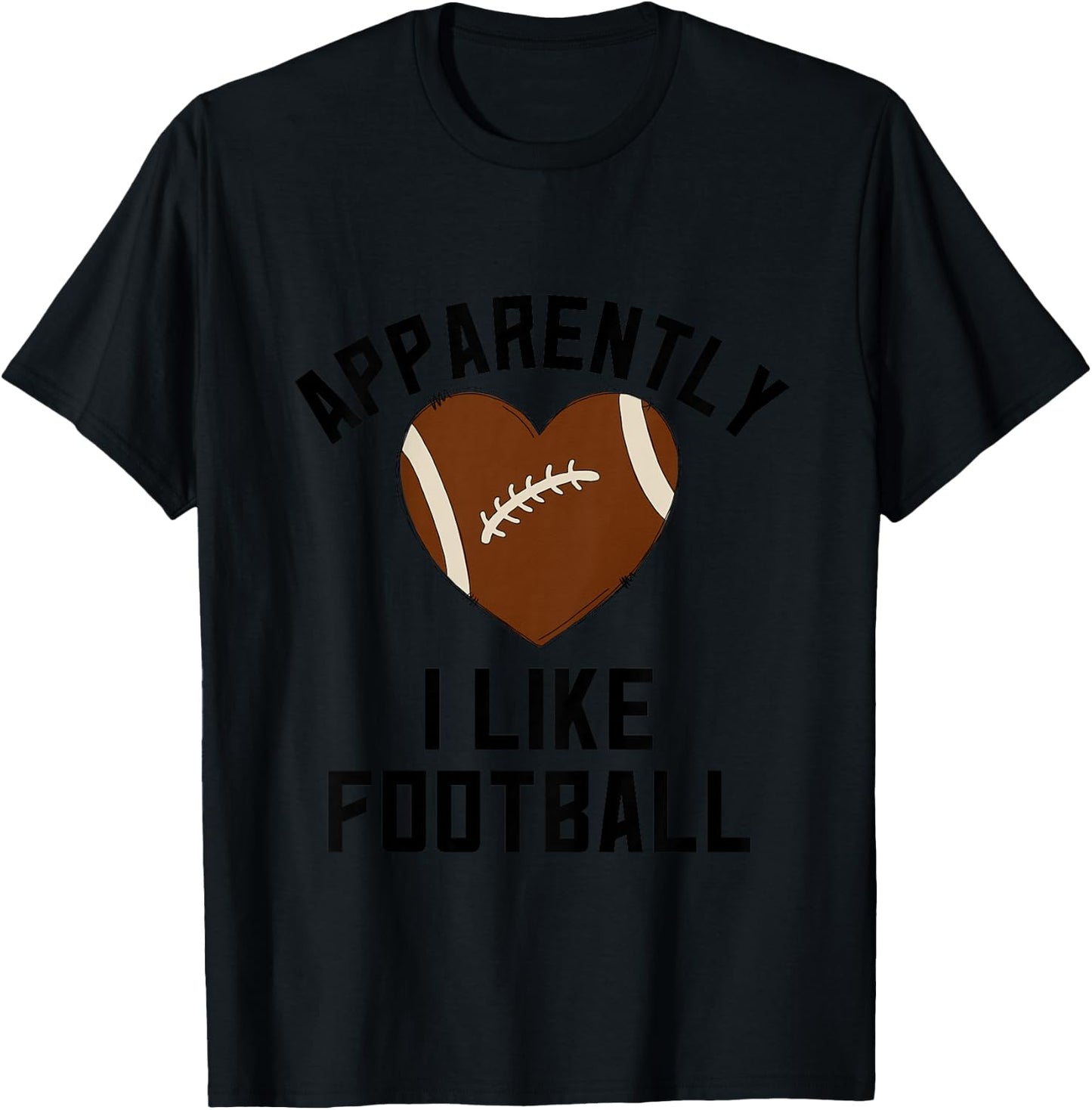 Kids Pink Football Shirts For Girls Apparently I Like Football T-Shirt - T-Shirt | Black
