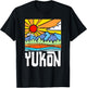 Yukon Canada Artistic Nature & Mountains Vintage Graphic T-Shirt - T-Shirt | Black