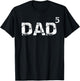Dad of 5 Gift Father of 5 Math Pun Dad to the 5th Power T-Shirt - T-Shirt | Black